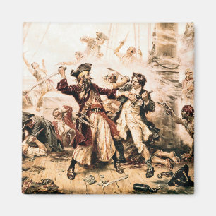 Erfasse den Piraten Blackbeard, Queen Anne's Reven Magnet