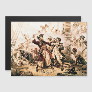 Erfasse den Piraten Blackbeard, Queen Anne's Reven Magnetkarte