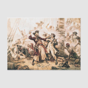 Erfasse den Piraten Blackbeard, Queen Anne's Reven Seidenpapier