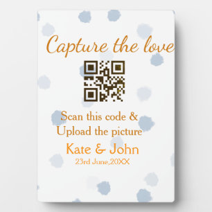 Erfasse die Liebe, füge QR-Scan-Bild hochzuladen,  Fotoplatte