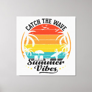 Erfasse die Sommerstimmung der Welle Leinwanddruck