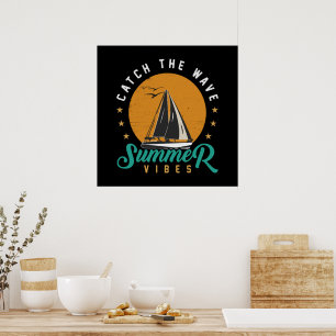 Erfasse die Sommerstimmung der Welle Poster