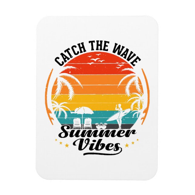 Erfasse die Sommerwelle Vibes Magnet (Vertikal)
