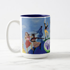Erfassen Sie die Frauen-globale Matrix-Tasse Zweifarbige Tasse