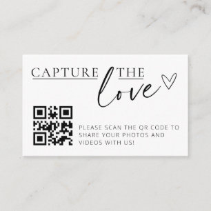 Erfassen Sie die Liebe QR Code Foto Collector Card Visitenkarte