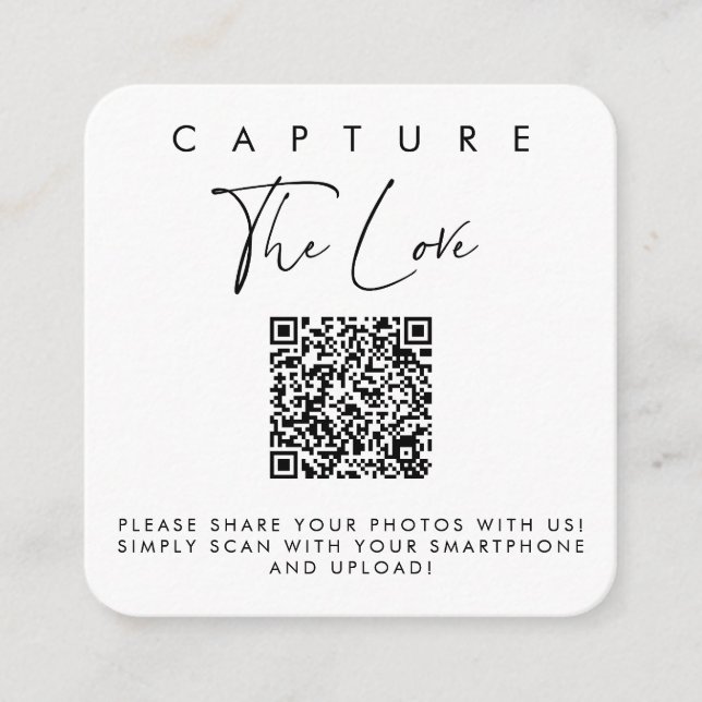 Erfassen Sie die Liebeskarten mit QR-Code Begleitkarte (Vorderseite)