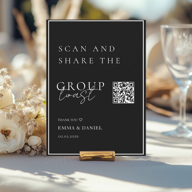 Erfassen Sie jedes zeitaufwendige QR-Foto (Capture Every Moment–Wedding QR Code Photo Sharing. Personalized with your names, date and text.)