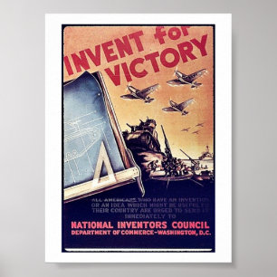 Erfinden Sie für Sieg Poster