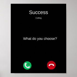 Erfolg Anruf Motivations-Telefonbildschirmplakat Poster
