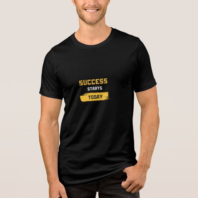 Erfolg beginnt heute Tri-Blend shirt (Vorderseite)