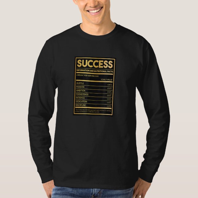 Erfolg Ernährungsinformation und Fakten Cool Des T-Shirt (Vorderseite)