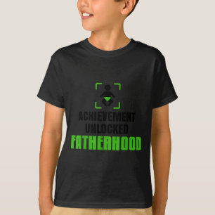 Erfolg freigeschaltet Vaterschaft Gamer Videospiel T-Shirt