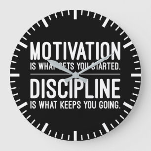 Erfolg, Hustle, Grind und Gym Motivation Große Wanduhr