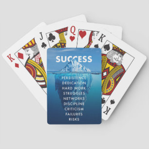 Erfolg Iceberg harte Arbeit Spielkarten