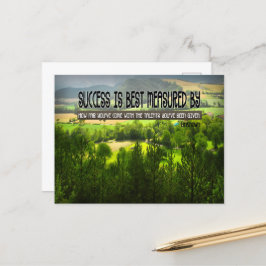 "Erfolg ist am besten gemessen" Zitat der Inspirat Postkarte