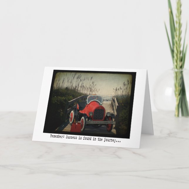 Erfolg ist auf der Reise Karte (Vorderseite)