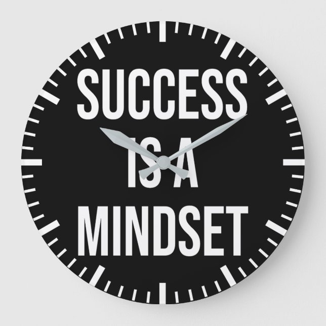Erfolg ist eine Mentalität - Motivierend Große Wanduhr (Vorderseite)