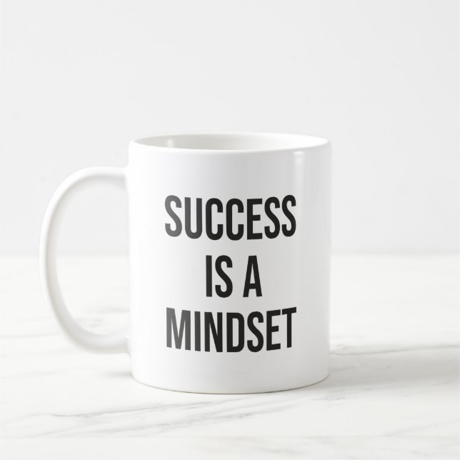 Erfolg ist eine Mentalität - Motivierend Kaffeetasse (Links)