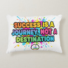 Erfolg ist eine Reise Motivationszitat-Design Dekokissen