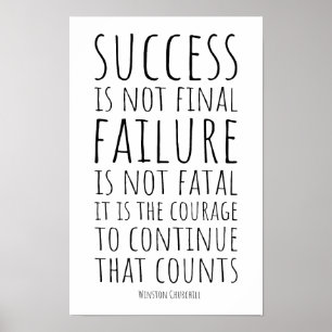 Erfolg ist nicht endgültig, Misserfolg ist nicht t Poster