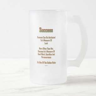 Erfolg Mattglas Bierglas