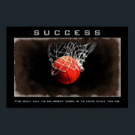 Erfolg Nah-up Basketball Artwork Motivierend Poster<br><div class="desc">Ich Liebe dieses Spiel. Beliebte Sportarten - Basketball Game Ball Image.</div>