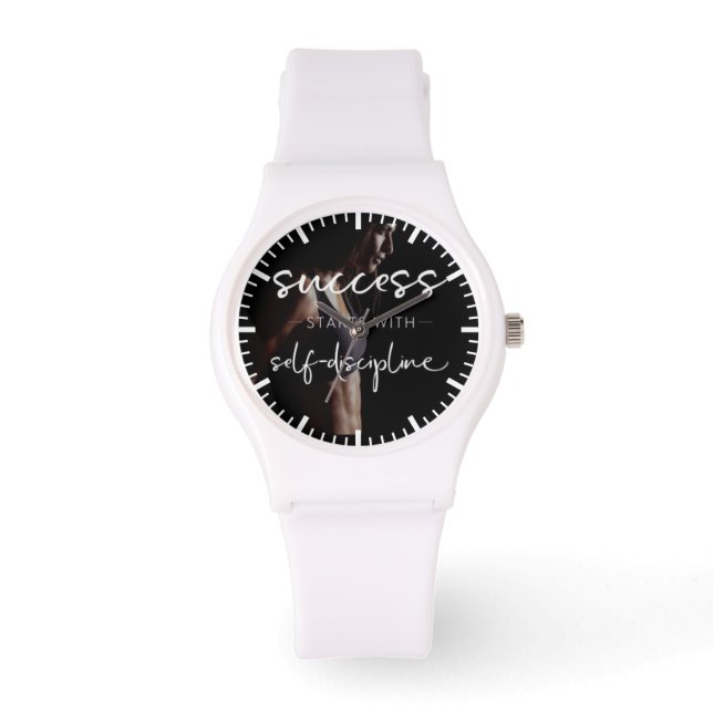 Erfolg und Disziplin - Frauenym Motivierend Armbanduhr (Vorderseite)