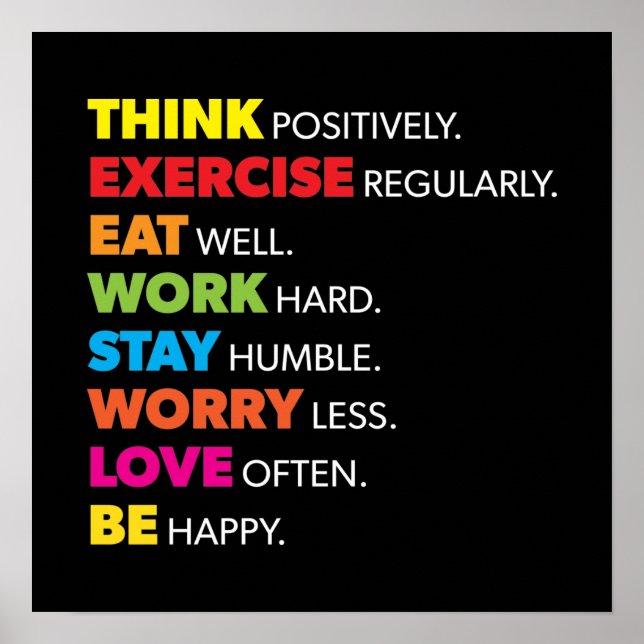 Erfolg und Gym Motivierend Poster (Vorne)