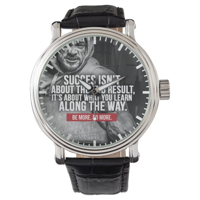 Erfolg und Lernen - Workout Inspiration Armbanduhr (Vorderseite)