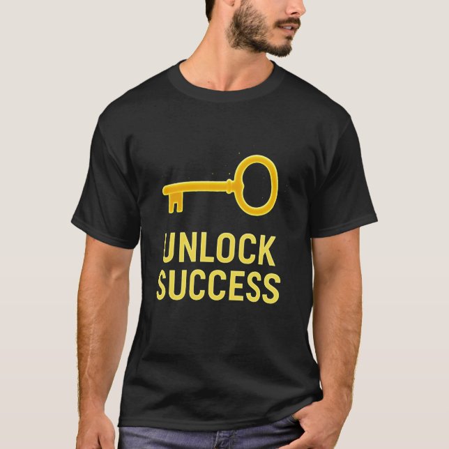 Erfolge freischalten - Glühender Goldener Key-T -  T-Shirt (Vorderseite)