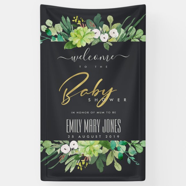 ERFOLGREICH BEGRÜSST DIE BABY-SHOWER-WASSERSPIELE BANNER (Vertikal)