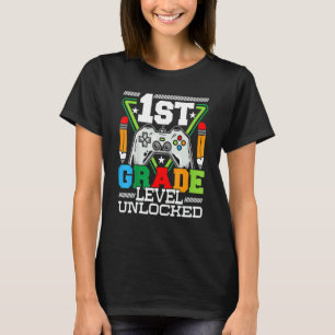 Erfolgreich freigeschaltete 1. Klasse Erster Schu T-Shirt