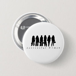 Erfolgreiche Frau Silhouette Runde Knöpfe Button