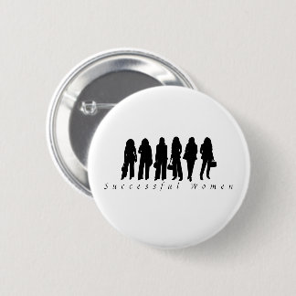 Erfolgreiche Frau Silhouette Runde Knöpfe Button