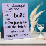 Erfolgreiche Frauen Plaque Fotoplatte<br><div class="desc">Höchste Zitate</div>