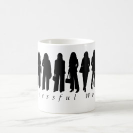 Erfolgreiche Frauen-Silhouette-Kaffeetasse Kaffeetasse