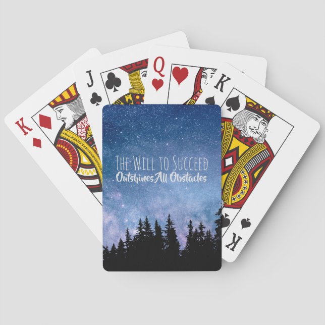Erfolgreiche Motivierend Zitatsterne mit Inspirati Spielkarten (Rückseite)