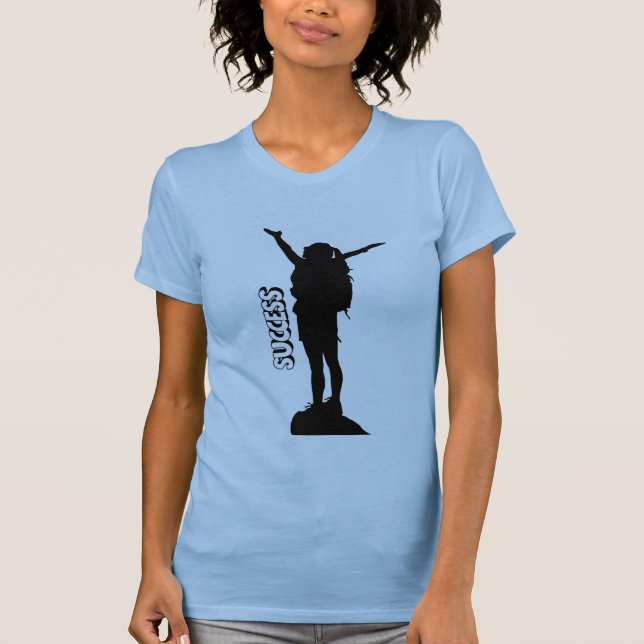Erfolgreiche Silhouette Motivierend T - Shirt (Vorderseite)
