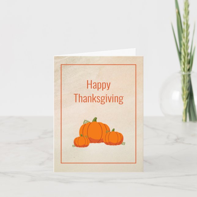 Erfolgreiche Thanksgiving-Karte für Herbst-Client  Dankeskarte (Vorderseite)