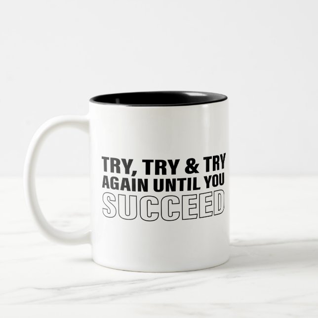 Erfolgreiche Tipps Motivierend Zitat Kunst Zitat K Zweifarbige Tasse (Links)