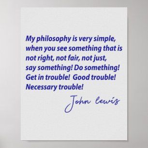 Erfolgreiche Zitate von John Lewis Poster