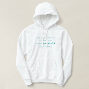 erfolgreicher als motivierend Zitat blau Hoodie