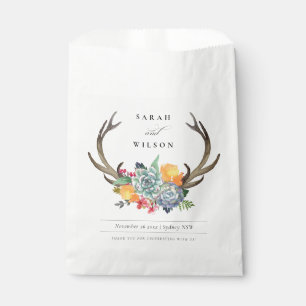ERFOLGREICHER ANTLER BOHEMISCHE ALLURE WEDD GESCHENKTÜTCHEN