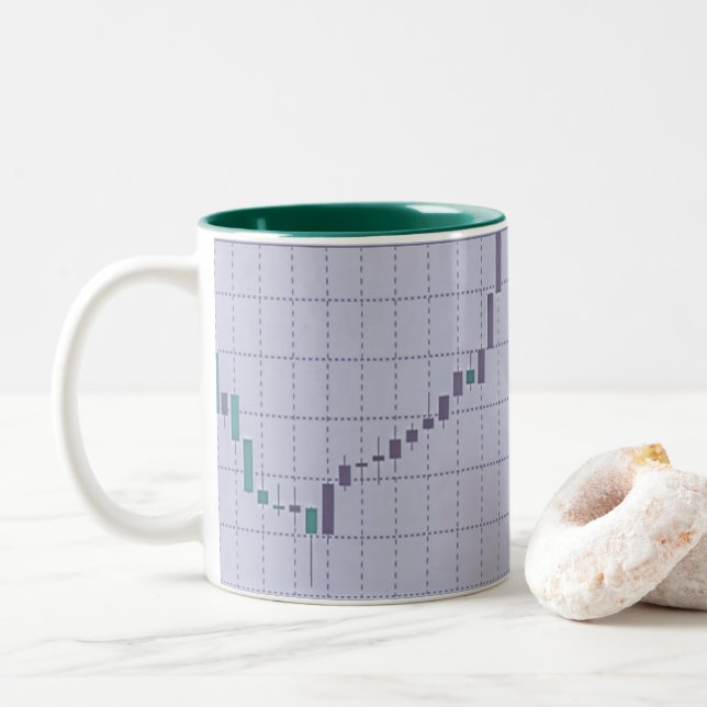 Erfolgreicher Händler Zweifarbige Tasse (Mit Donut)