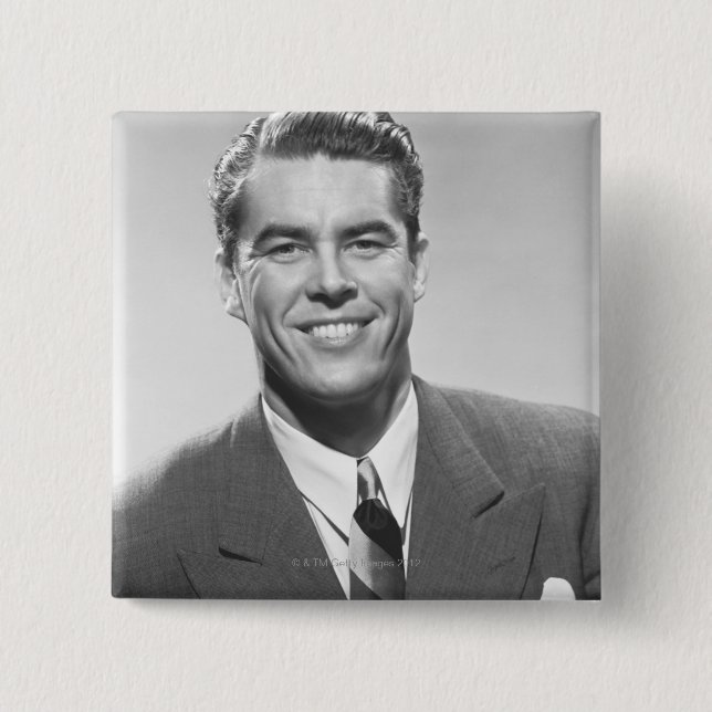 Erfolgreicher Mann Button (Vorderseite)