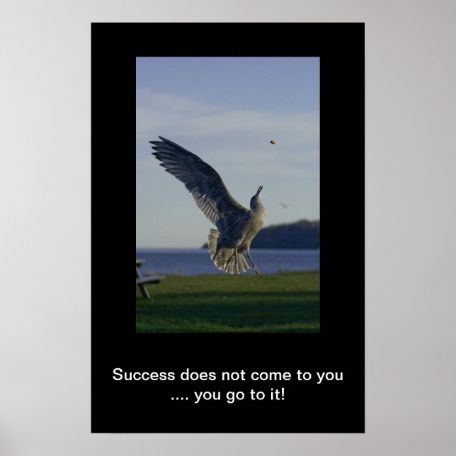 Erfolgreiches Motivierend Drucken Poster (Vorne)