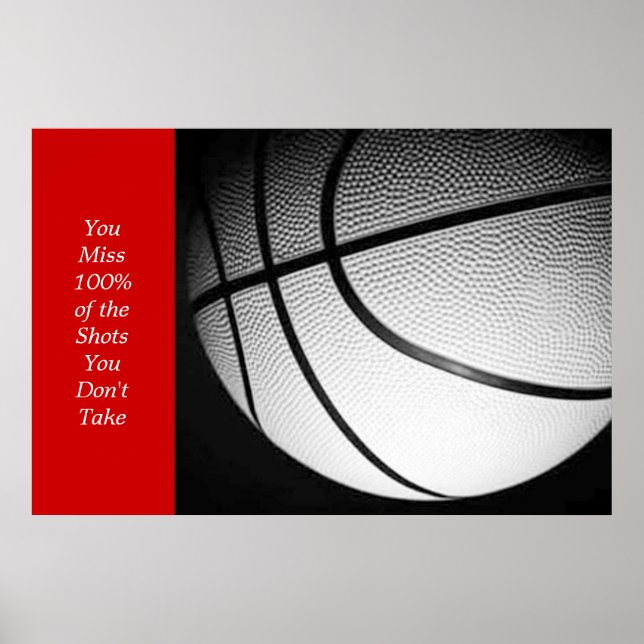 Erfolgreiches Motivierend Zitat Basketball Poster (Vorne)