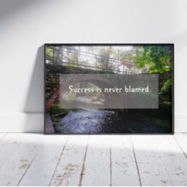 Erfolgreiches Weisheit Sprichwort Bridge Foto Post Poster