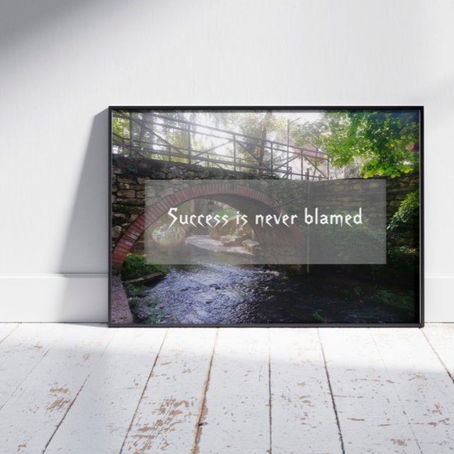 Erfolgreiches Weisheit Sprichwort Bridge Foto Post Poster (Von Creator hochgeladen)