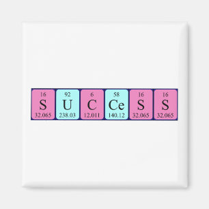 Erfolgs-Periodensystem-Namenmagnet Magnet